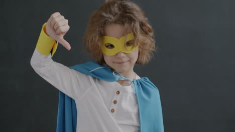 disappointed superhero child