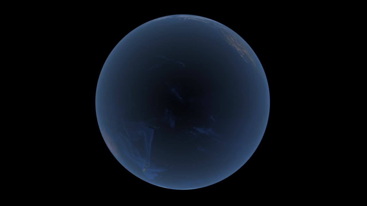 지구는 투명한 배경 위에서 회전하며, 알파와 함께 4k 프로레스를 나타니다.