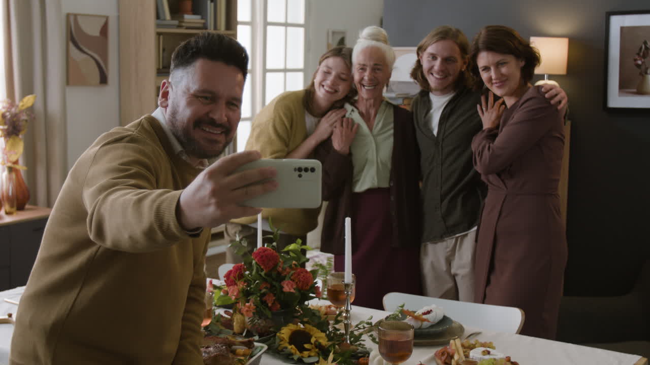 Family Gathering Taking Selfie