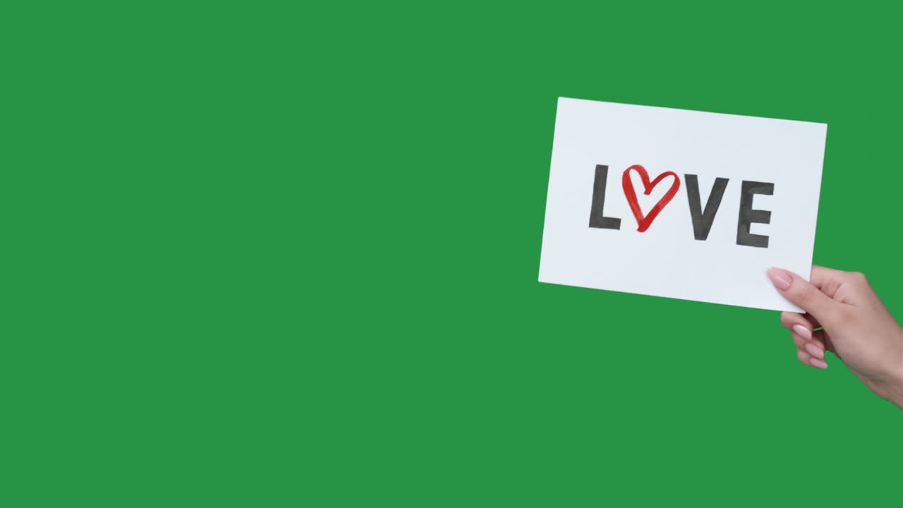 signo de amor mensaje romántico letra de corazón de la mano