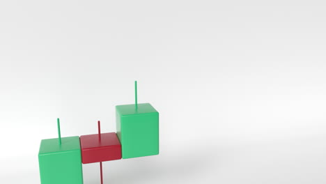 renderização 3d abstrata de cubos coloridos