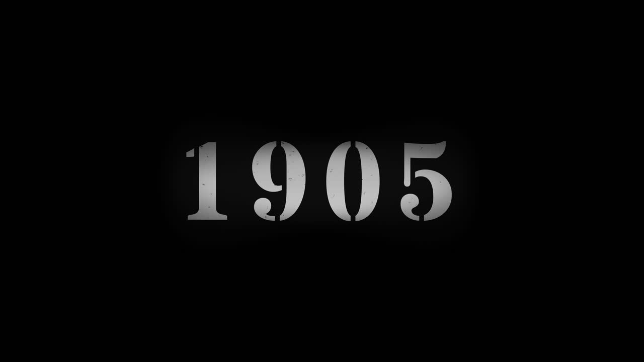 Years Counting Down from 2025 to 1800 on Black Background