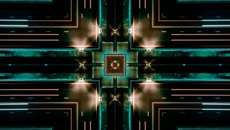patrón sin costuras. arte geométrico abstracto fondo digital con líneas de luz de neón cuadrado