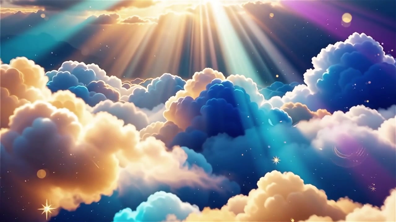 Christian Heavenly Light Worship Background
