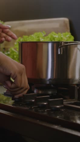 person cooking in the kitchen