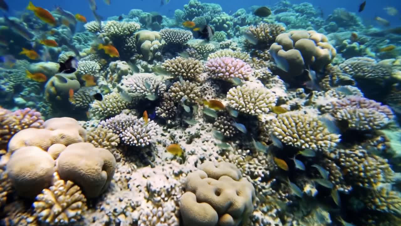 el vibrante arrecife de coral bajo el agua