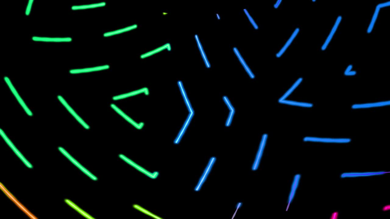 파란색 대시 라인 모션 배경, 추상적인 다채로운 네온 반이는 기하학적 대시