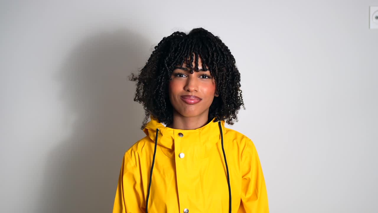 Woman in Yellow Raincoat