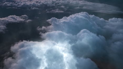 aerial view of dramatic clouds