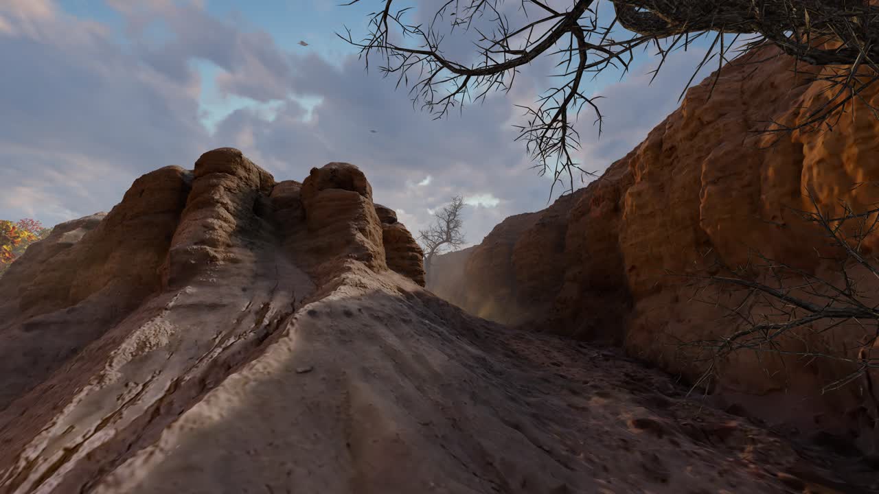 사막의 협곡 풍경