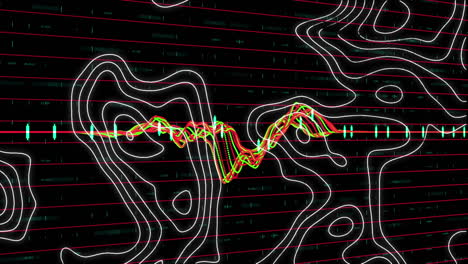 animation of white lines over data processing