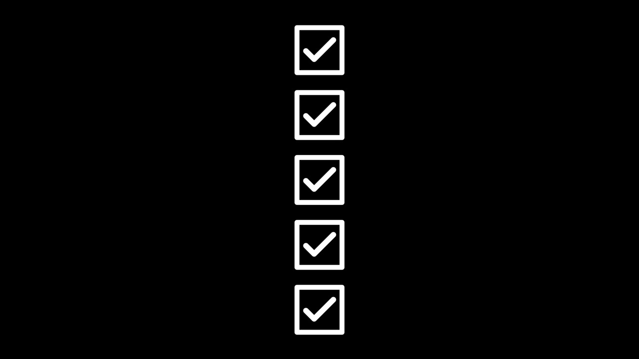 Checklist with multiple checkmarks