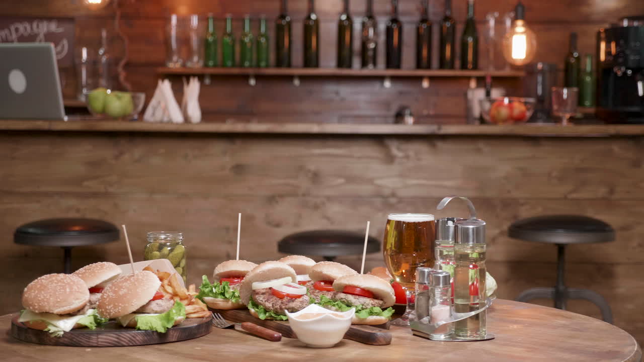 Burgers and Beer at the Bar