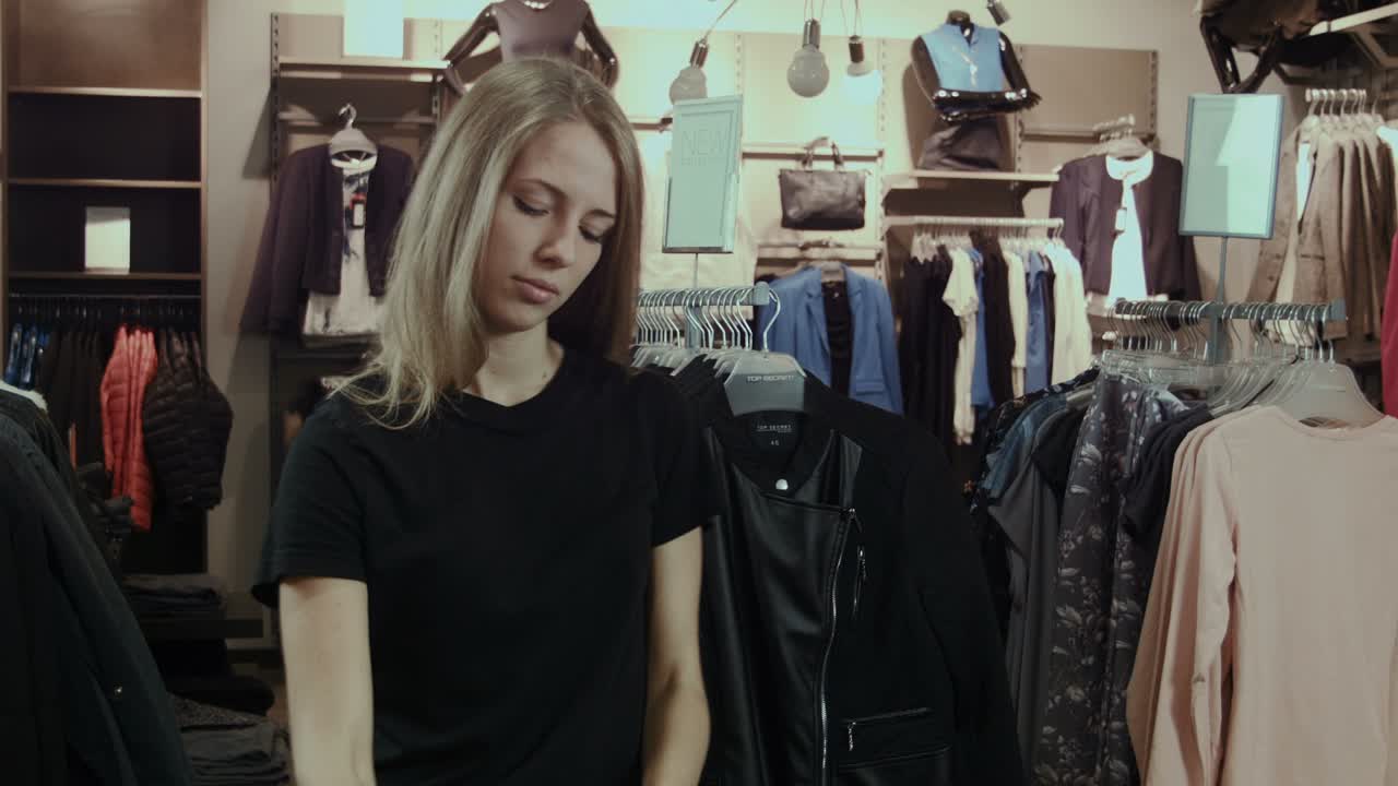 Woman Shopping for Clothing