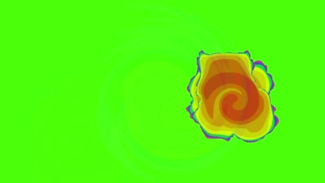 un mapa del tiempo rastrea un huracán en la pantalla verde