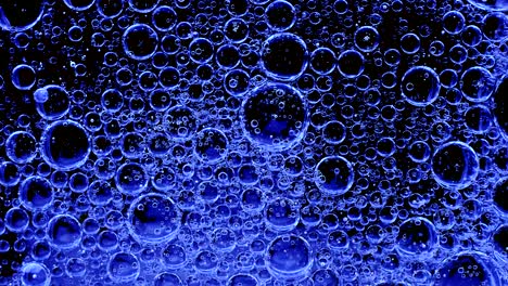 movement of bubbles in liquid.