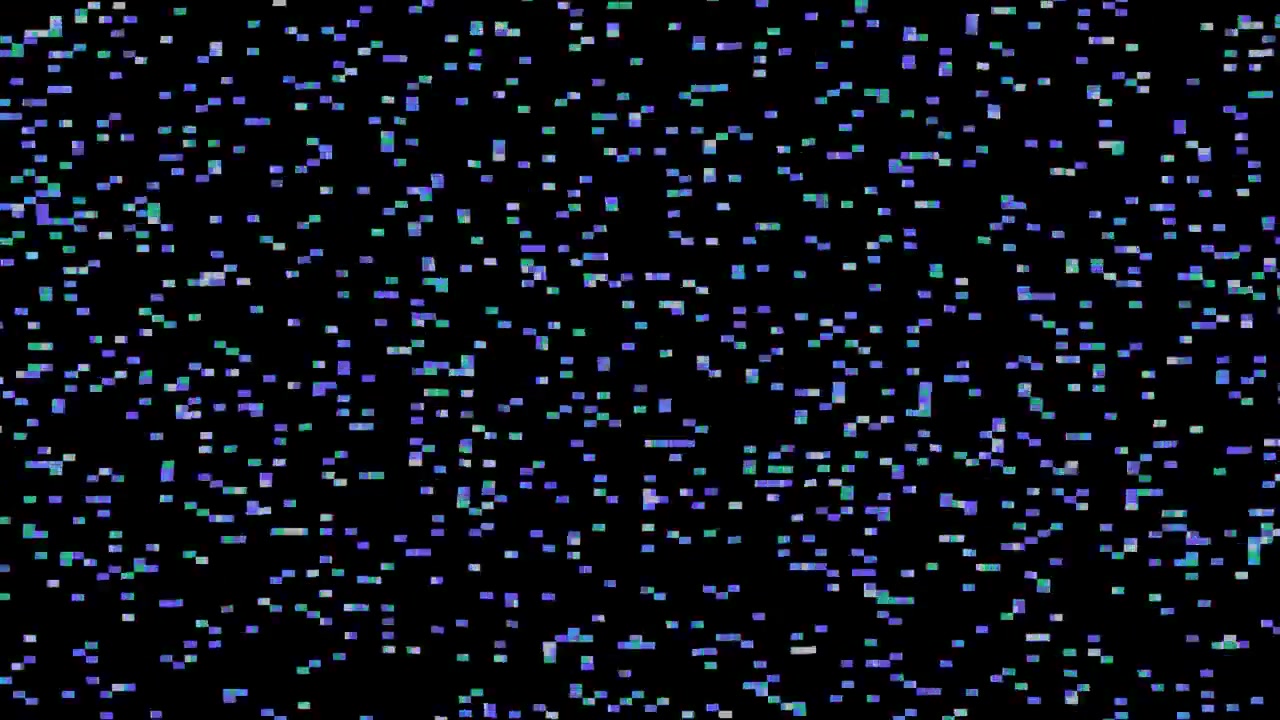 Effetto Glitch Digitale con Particelle Pixelate in Movimento
