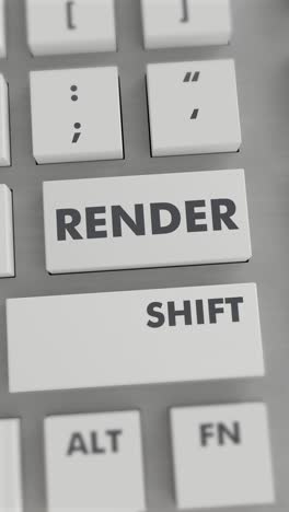 render el botón presionado en el teclado vídeo vertical