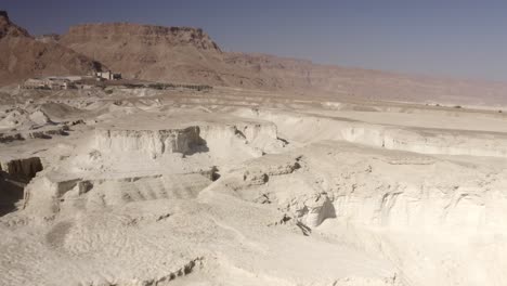 aerial view of the white desert landscapes