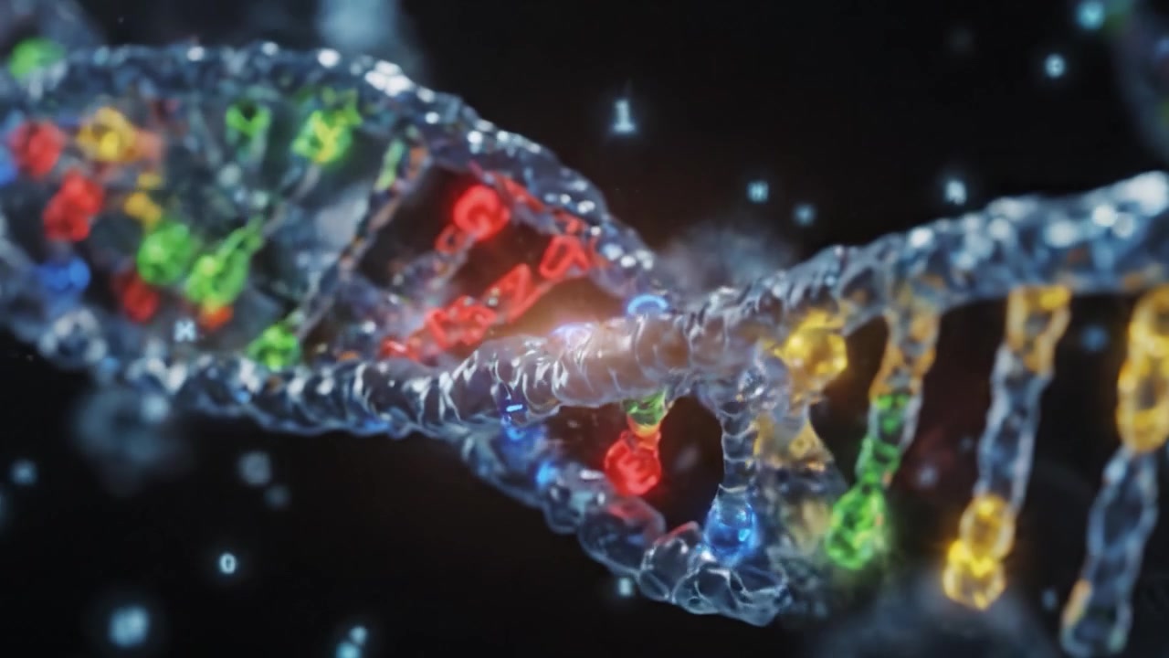 Exploring the Intricate Structure of DNA: A Luminous Journey Through the Double Helix and Its Genetic Code Illuminated in Vivid Colors and Patterns