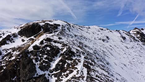 Aufschlussreiche-Aufnahme-Der-Forcella-Maddalena,-Trentino-Lagorai-Gebirge,-Luftaufnahme