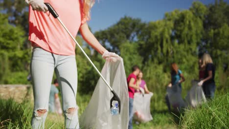 Mid-adults-volunteering-during-river-clean-up-day