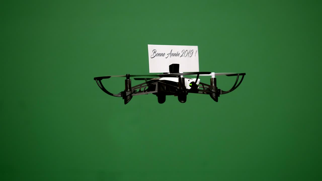 드론으로 전달된 메시지 : 녹색 스크린에서 계절의 인사, 프랑스어 버전