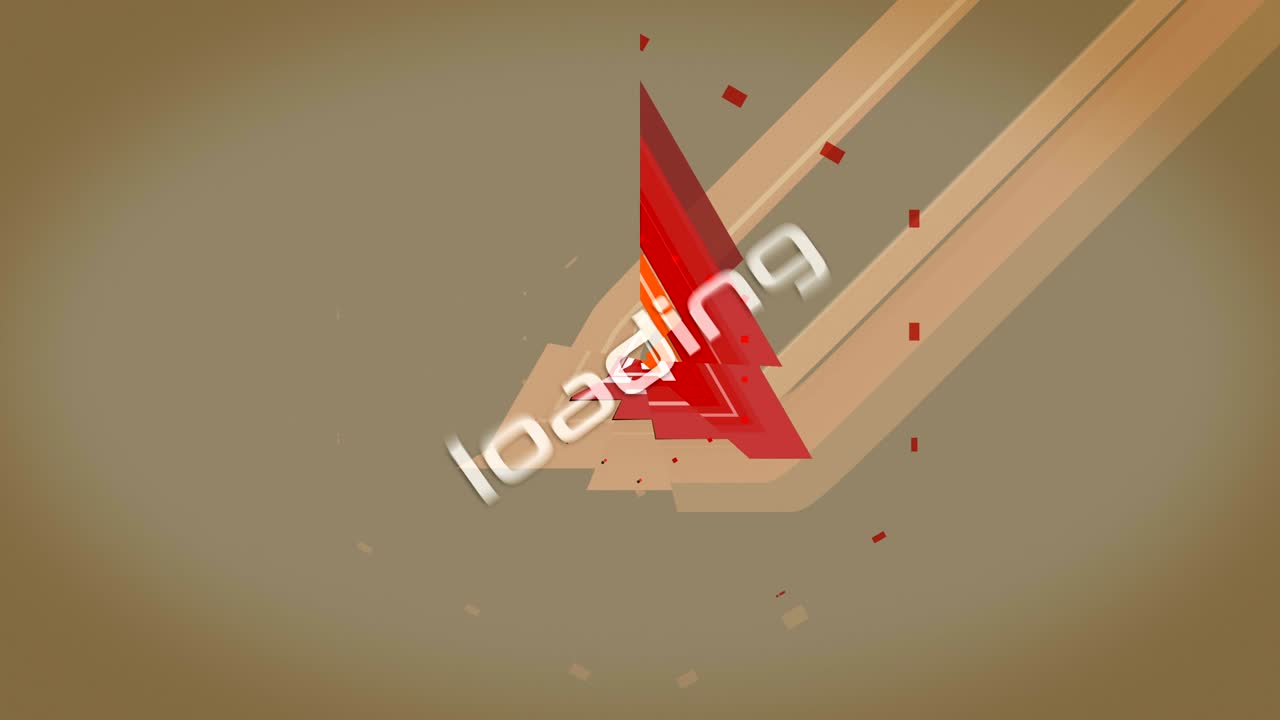 색상 터 회전 추상적인 기하학적 배너, 레트로 스타일, 루프, 텍스트 로딩 버전, 내 다른 로딩 애니메이션을 확인하십시오.