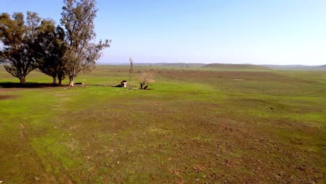 Antenne-Schnell-Fliegen-Durch-Windfahne-Auf-Der-Farm-In-Der-Nähe-Von-Merced-California