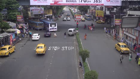 stock footage of kolkata street road and working people.