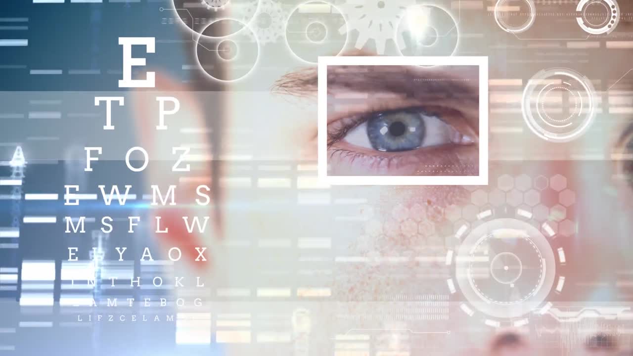 escaneo de ojos al lado de las letras video