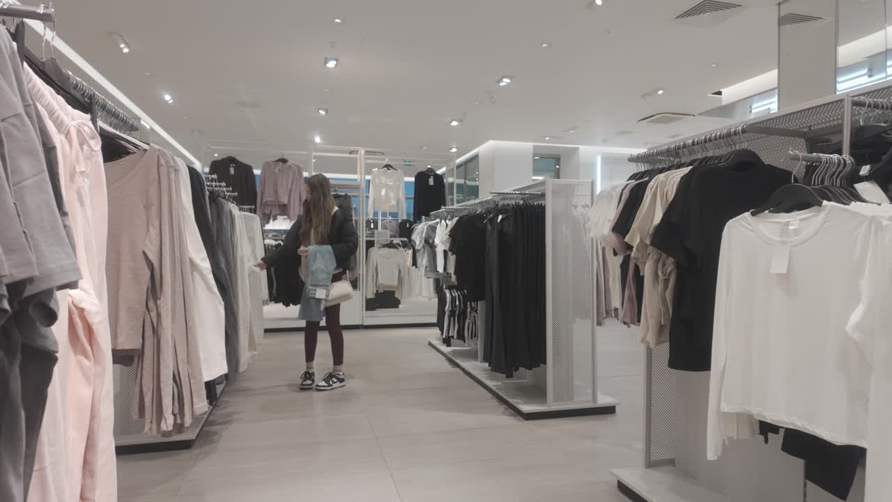 Customer stylish choices, stylish teenager, fashion boutique apparel