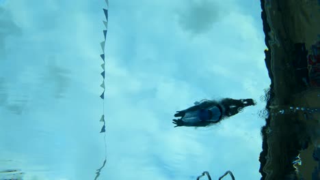 Slow-Motion-Underwater-Shot-of-a-female-swimmer-diving-into-a-pool