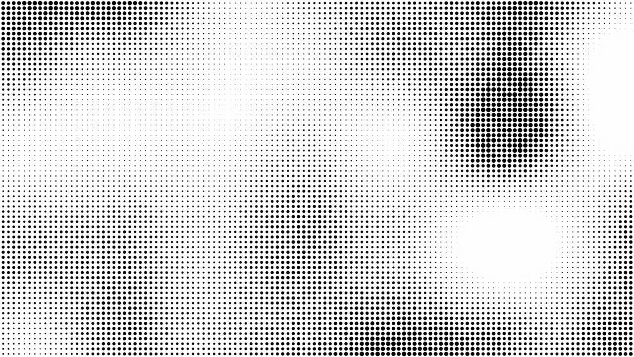 黒と白の半色の点点のグラデーション アニメーション背景