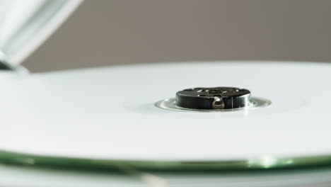 vintage cd music player close-up. using portable music player for listening with compact disc
