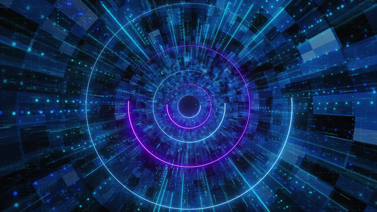 Cyber digital cyberspace particles tunnel futuristic interface pattern hitech digital hi technology