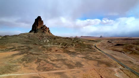 aerial-of-agathia-peak-in-arizona-pullout-over-highway