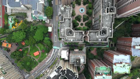 top down view of the skyscrapers in luzhu district, taoyuan city, taiwan.