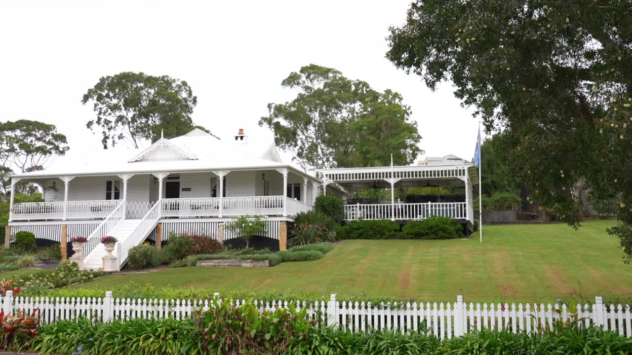 Large white Australian house in Spencer, NSW, Australia