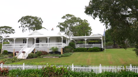 large white australian house in spencer, nsw, australia