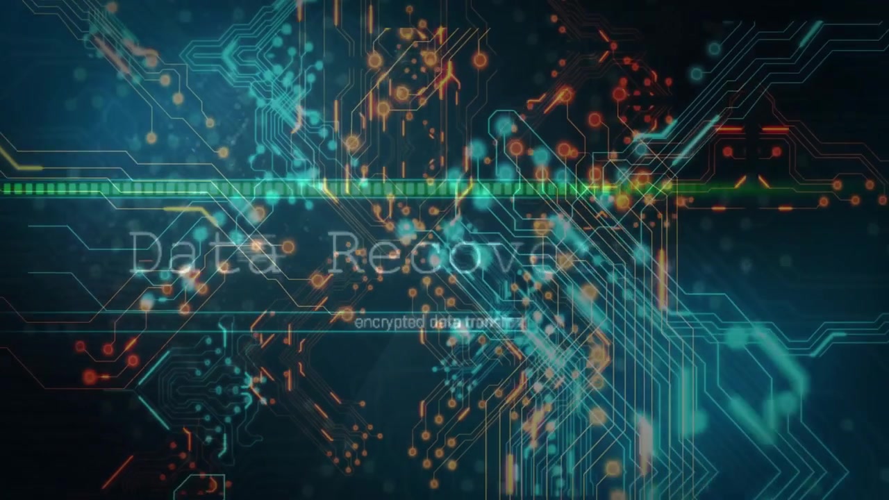 System initiating circuit nodes pulsing while progress bar filling during data recovery