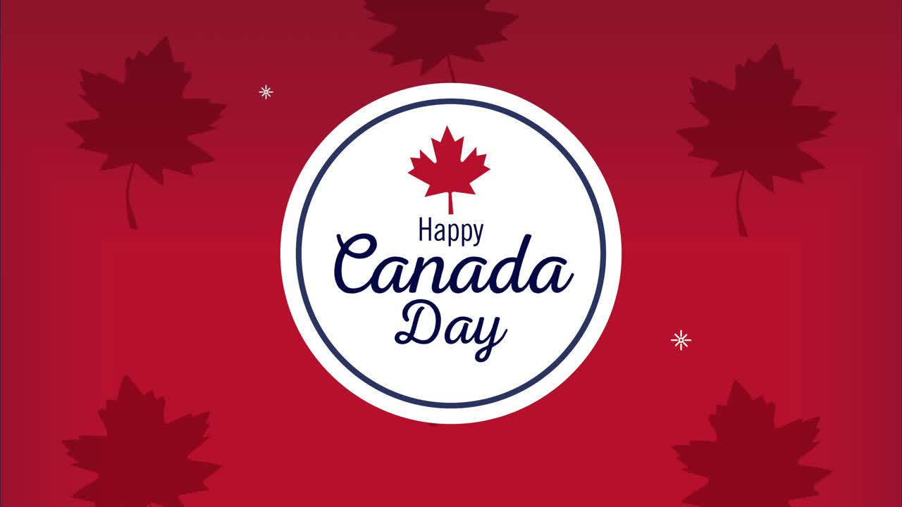feliz día de canada animación de letras