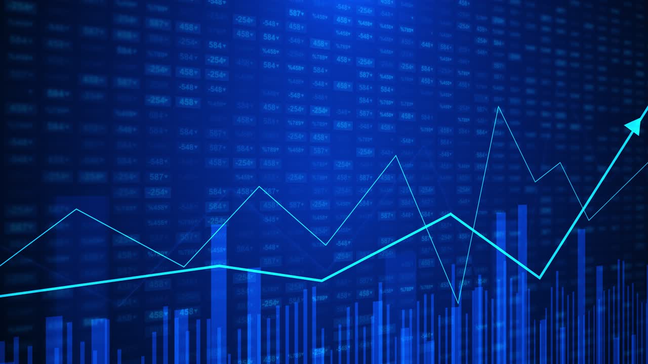 Digitale data finansiell investering avansert dataanalyse dashbordvisning forretningsøkonomi