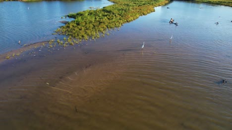 Aerial-footage-of-Cedar-Creek-Lake-in-Texas