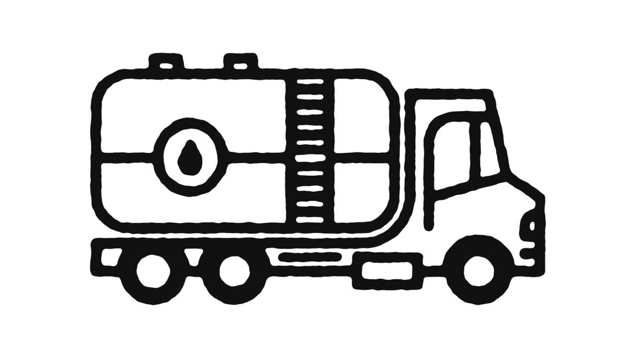 석유 커 아이콘 애니메이션 영상 & 알파 채널