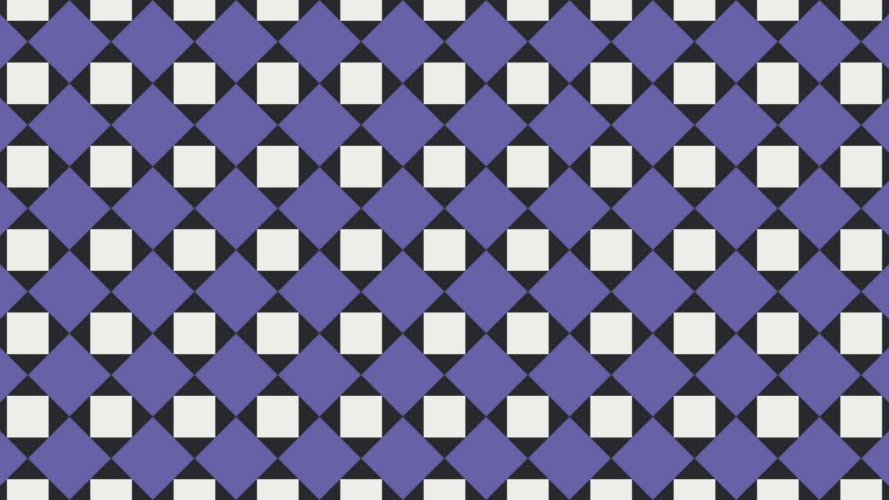 elementos muy peri violeta en mosaico geométrico abstracto. patrón animado abstracto con azulejos geométricos. fondo gráfico de movimiento en un diseño plano