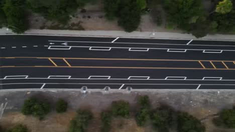 freshly paved road aerial hd