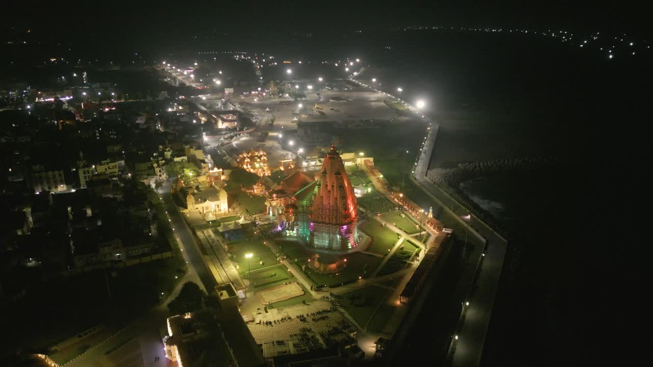 12 Jyotirlingas in India, Temples of Lord Shiva, indian temple architecture, Somnath Temple Aerial view