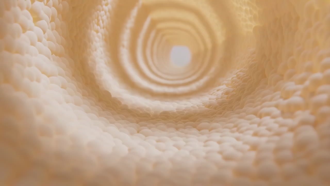 Seamless Loop of Abstract Organic Cellular Tunnel