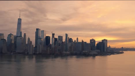 aerial footage of lower manhattan